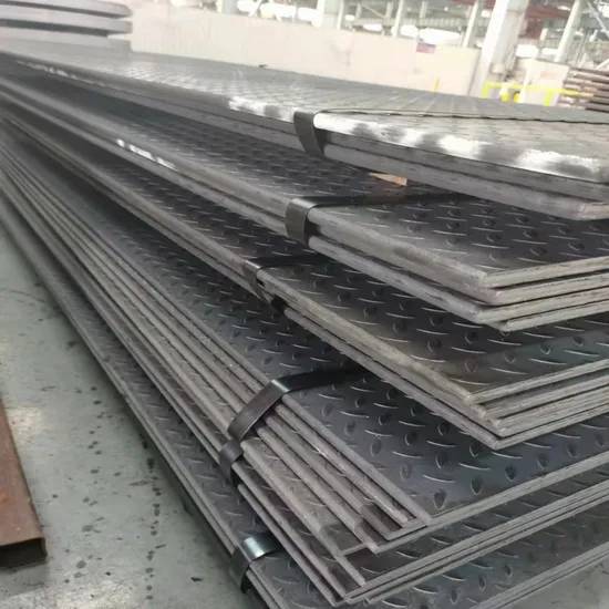 A36 S235jr Hot Rolled Black Carbon Steel Checkered Plate